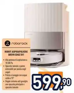 Unieuro roborock ROBOT ASPIRAPOLVERE QREVO EDGE 5V1 offerta