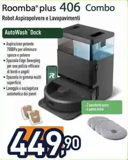 Unieuro Roomba plus 406 Combo offerta