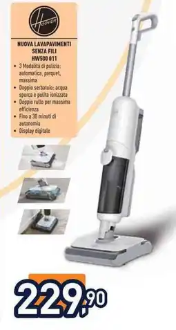 Unieuro HOOVER NUOVA LAVAPAVIMENTI SENZA FILI HW500 011 offerta
