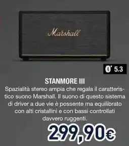 Unieuro Marshall stanmore III offerta