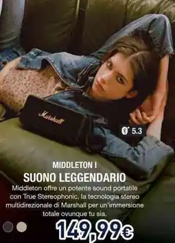 Unieuro Marshall middleton I suono leggendario offerta