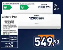 Unieuro Electroline condizionatore dualsplit 9+12 offerta