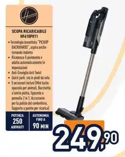 Unieuro HOOVER SCOPA RICARICABILE HF610P011 offerta