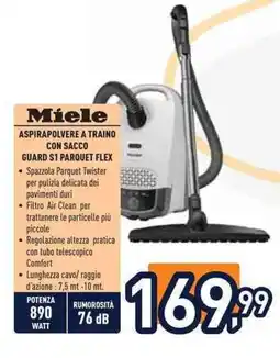 Unieuro Miele ASPIRAPOLVERE A TRAINO CON SACCO GUARD S1 PARQUET FLEX offerta