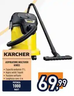 Unieuro KÄRCHER ASPIRATORE MULTIUSO KWD3 offerta