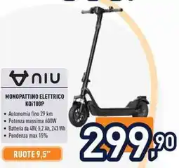Unieuro Niu monopattino elettrico KQi100P offerta