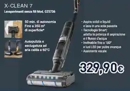 Unieuro Rowenta X-CLEAN 7 Lavapavimenti senza fill Mod. GZ5736 offerta