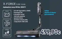 Unieuro Rowenta X-FORCE FLEX 16.60 Aspirapolvere senza fili Mod. RH9C71 offerta