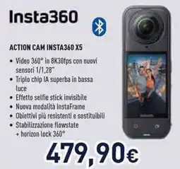Unieuro Action cam insta360 X5 offerta