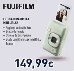Unieuro Fujifilm fotocamera instax mini liplay offerta