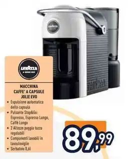 Unieuro Lavazza macchina caffe' a capsule jolie evo offerta