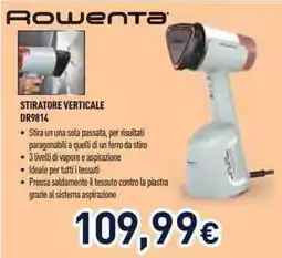Unieuro Rowenta STIRATORE VERTICALE DR9814 offerta