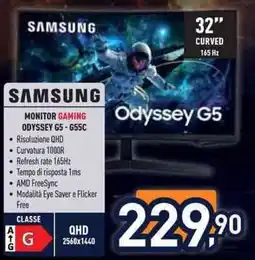Unieuro SAMSUNG MONITOR GAMING ODYSSEY 65-655C offerta