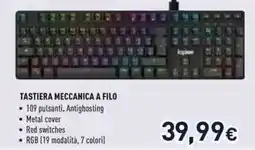 Unieuro Ioplee tastiera meccanica a filo offerta