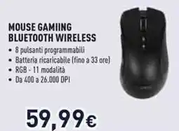 Unieuro Ioplee mouse gamiing bluetooth wireless offerta