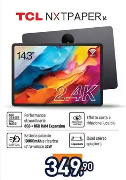Unieuro TCL NXTPAPER 14 offerta