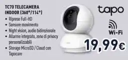 Unieuro tapo TC70 TELECAMERA INDOOR (360°/114°) offerta