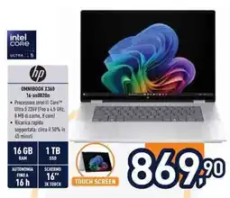 Unieuro hp OMNIBOOK X360 16-as0020n offerta