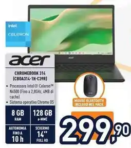 Unieuro acer CHROMEBOOK 314 (CBOA314-1H-C39R) offerta