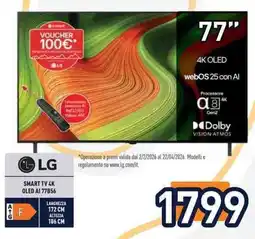 Unieuro LG SMART TV 4K OLED AI 77856 offerta