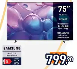 Unieuro SAMSUNG SMART TV 4K QLED QE7506FA offerta