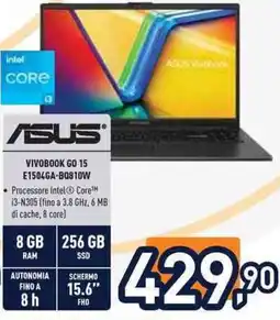Unieuro ASUS VIVOBOOK GO 15 E1504GA-B0810W offerta