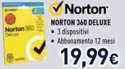 Unieuro Norton 360 deluxe offerta