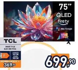 Unieuro TCL SMART TV 4K QLED UHD 75T6C offerta