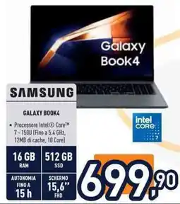 Unieuro SAMSUNG GALAXY BOOK4 offerta