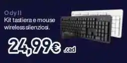 Unieuro Trust Odyll Kit tastiera e mouse wireless silenziosi offerta