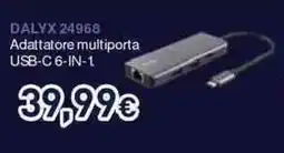 Unieuro Trust DALYX 24968 Adattatore multiporta USB-C 6-IN-1 offerta