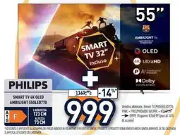 Unieuro PHILIPS SMART TV 4K OLED AMBILIGHT 550LED770 offerta