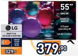 Unieuro LG SMART TV 4K LED 50 UHD AI 55UA73006 offerta
