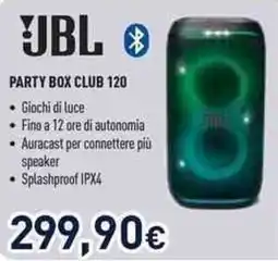 Unieuro JBL PARTY BOX CLUB 120 offerta