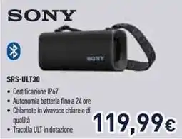 Unieuro SONY SRS-ULT30 offerta