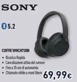 Unieuro SONY CUFFIE WHCH720N offerta