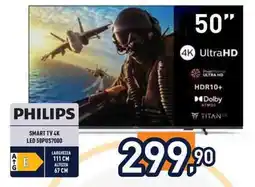 Unieuro PHILIPS SMART TV 4K LED 50PUS7000 offerta