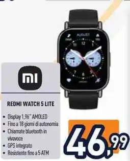Unieuro Xiaomi redmi watch 5 lite offerta