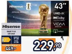 Unieuro Hisense SMART TV 4K LED 43A60 offerta