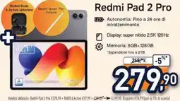 Unieuro Redmi Pad 2 Pro offerta
