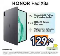 Unieuro HONOR Pad X8a offerta