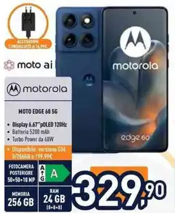 Unieuro motorola MOTO EDGE 60 5G offerta
