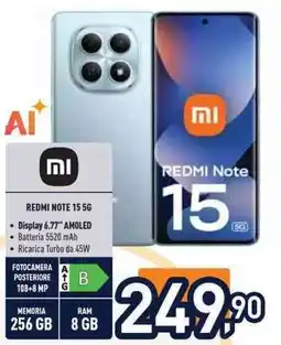 Unieuro Xiaomi REDMI NOTE 15 5G offerta