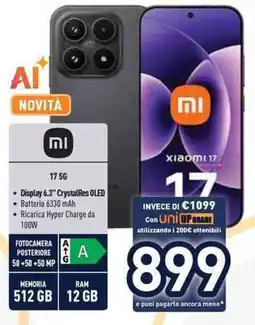 Unieuro Xiaomi 17 offerta