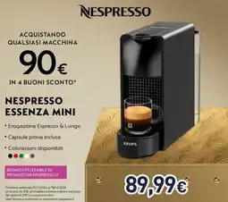 Unieuro Nespresso essenza mini offerta