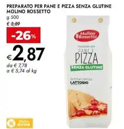 Bennet Preparato per pane e pizza senza glutine MOLINO ROSSETTO offerta