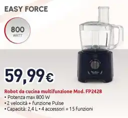 Unieuro Moulinex easy force Robot da cucina multifunzione Mod. FP2428 offerta