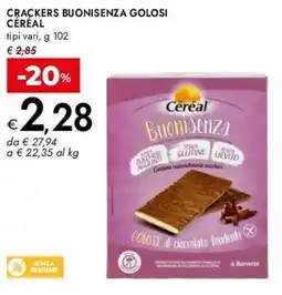 Bennet Crackers buonisenza golosi CÉRÉAL offerta