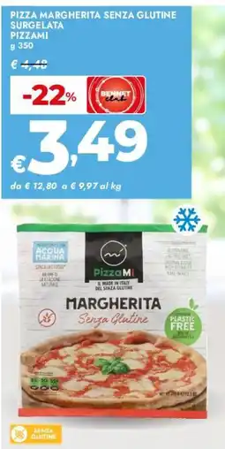 Bennet Pizza margherita senza glutine surgelata PIZZAMI offerta