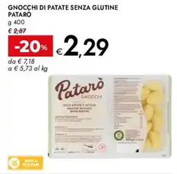 Bennet Gnocchi di patate senza glutine PATARÒ offerta